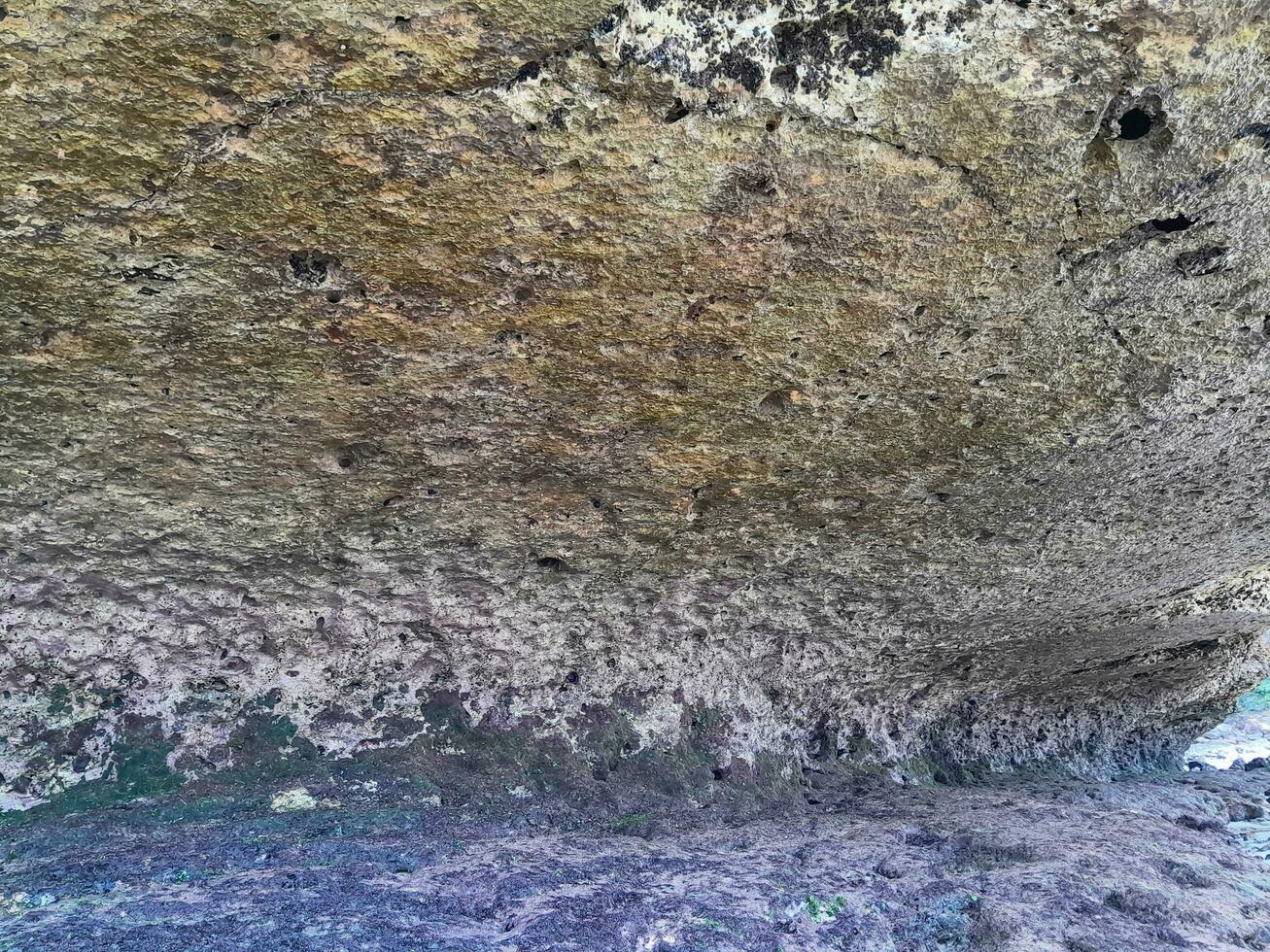 texture of stone on the beach at East Java photo