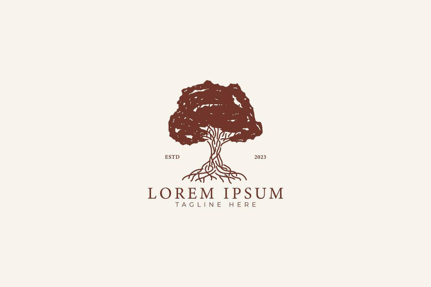 Logo Natural Park Tree Unique Detailed Concept Brand Identity Handmade Craft Organic Local Pride Product vector