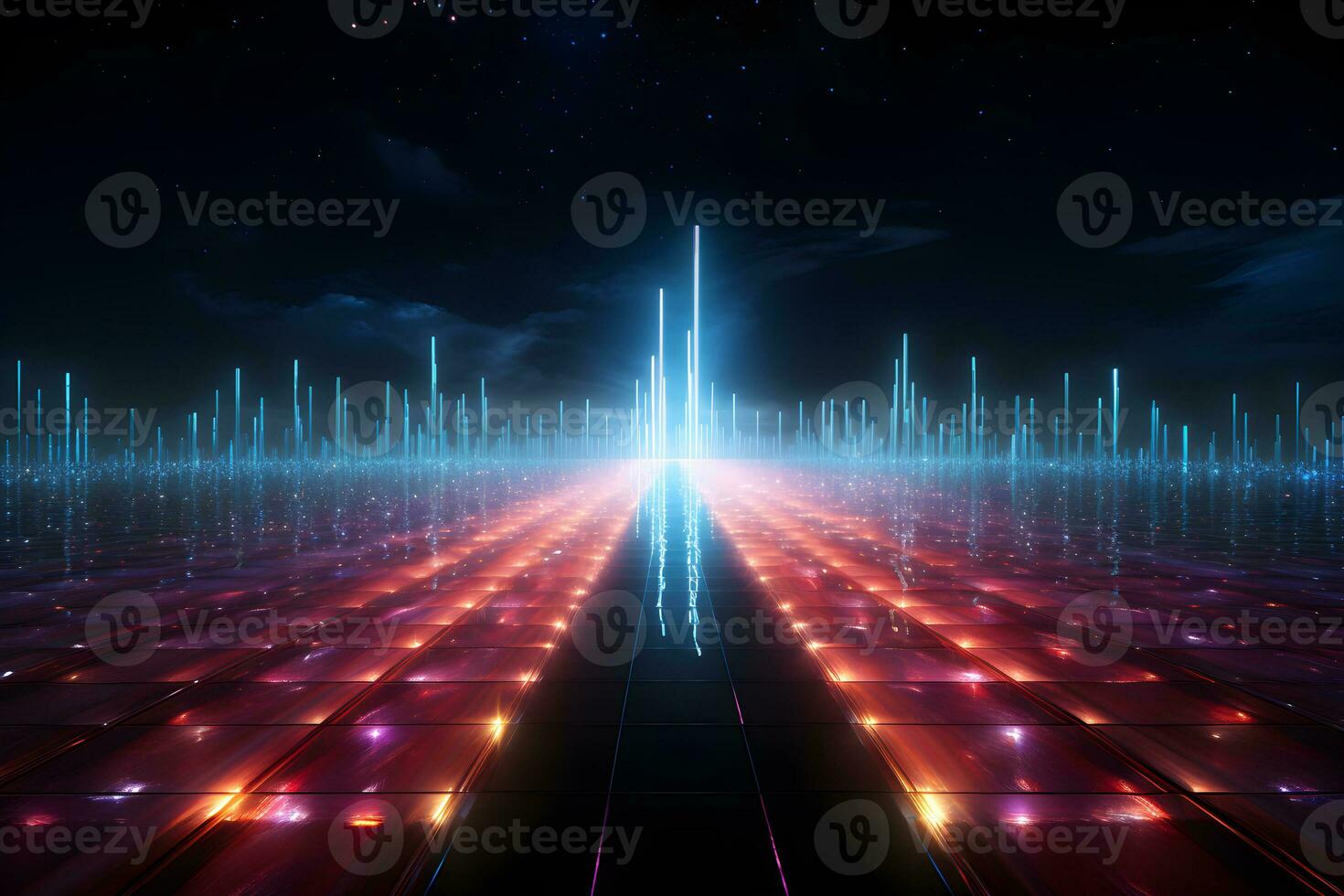 technology light line graphics Generative AI photo