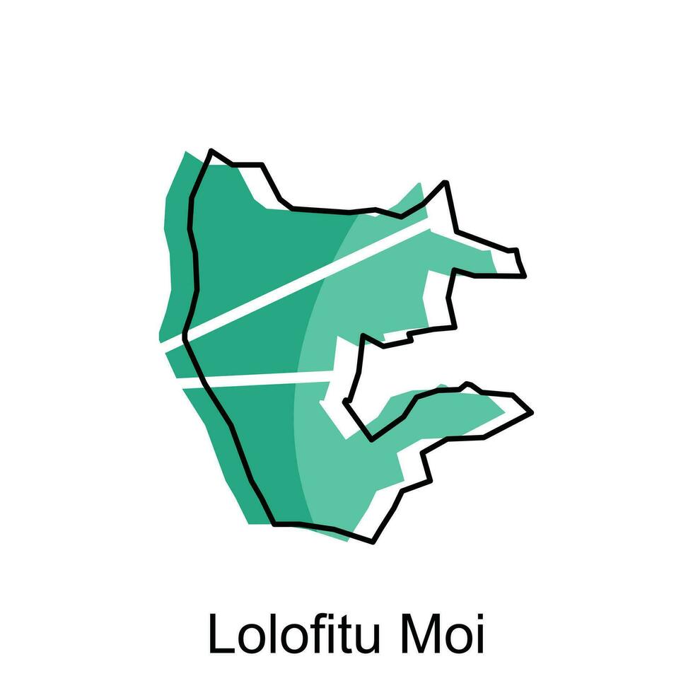 mapa ciudad de lolofitu moi vector diseño. abstracto, diseños concepto, logo diseño modelo