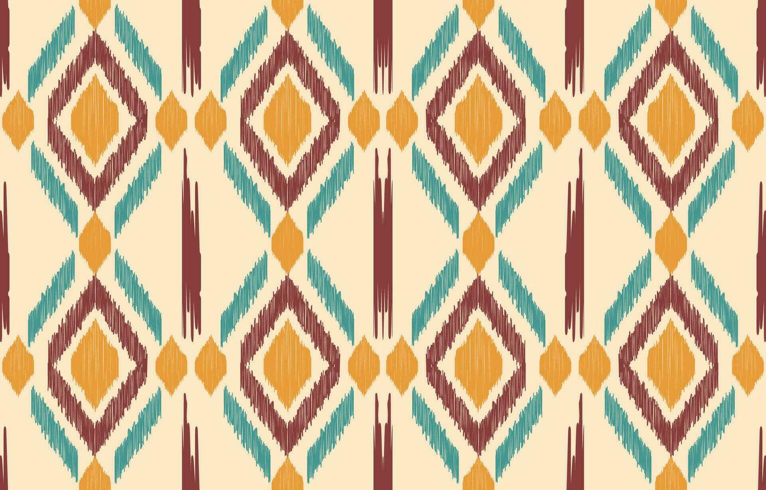 Ethnic abstract ikat art. Aztec ornament print. geometric ethnic pattern seamless  color oriental.  Design for background ,curtain, carpet, wallpaper, clothing, wrapping, Batik, vector illustration.
