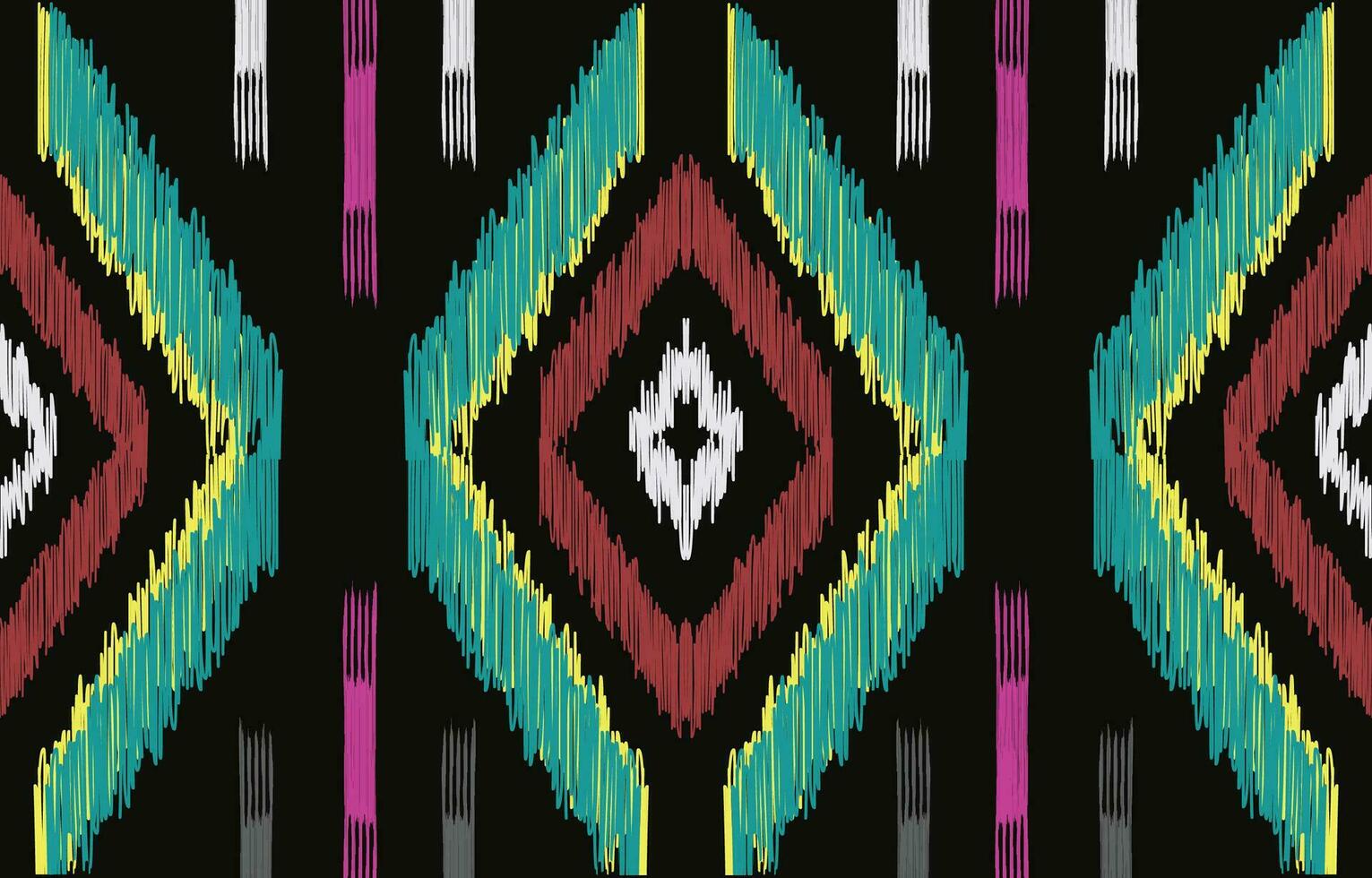 Ethnic abstract ikat art. Aztec ornament print. geometric ethnic pattern seamless  color oriental.  Design for background ,curtain, carpet, wallpaper, clothing, wrapping, Batik, vector illustration.