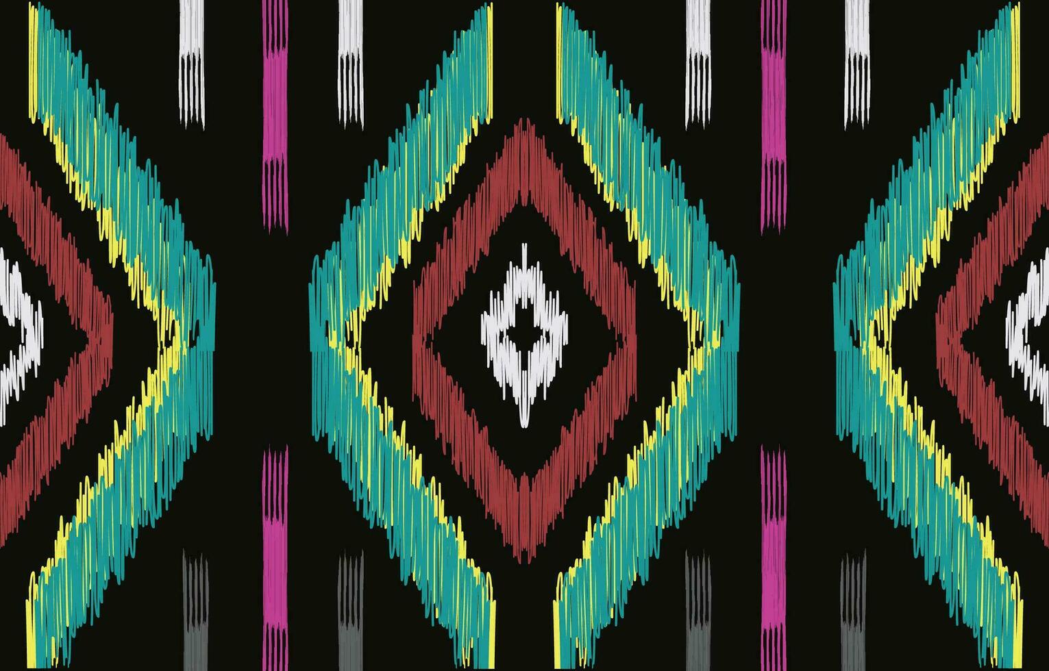 Ethnic abstract ikat art. Aztec ornament print. geometric ethnic pattern seamless  color oriental.  Design for background ,curtain, carpet, wallpaper, clothing, wrapping, Batik, vector illustration.