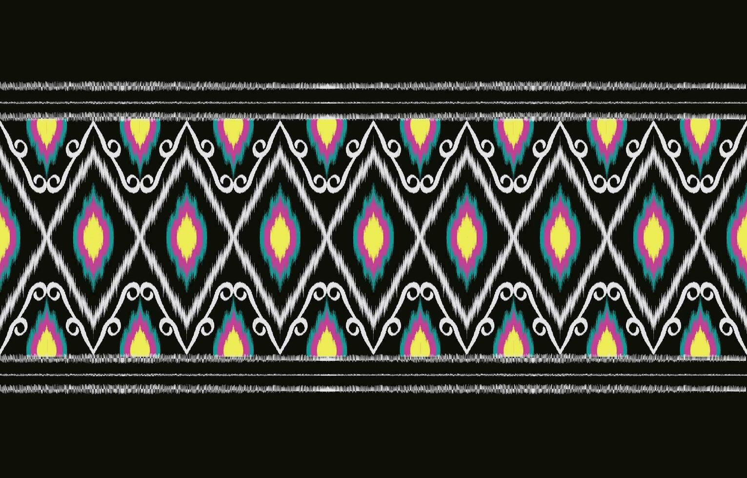 Ethnic abstract ikat art. Aztec ornament print. geometric ethnic pattern seamless  color oriental.  Design for background ,curtain, carpet, wallpaper, clothing, wrapping, Batik, vector illustration.