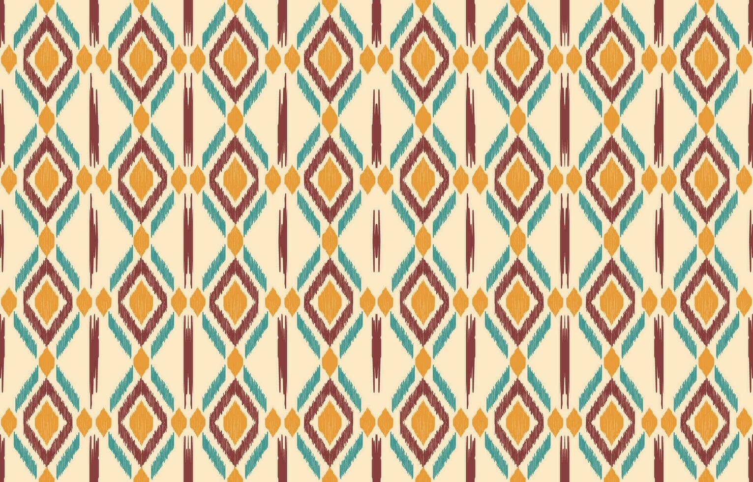 Ethnic abstract ikat art. Aztec ornament print. geometric ethnic pattern seamless  color oriental.  Design for background ,curtain, carpet, wallpaper, clothing, wrapping, Batik, vector illustration.