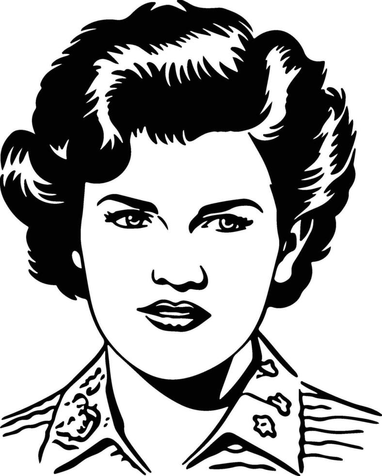 Patsy Cline illustration vector