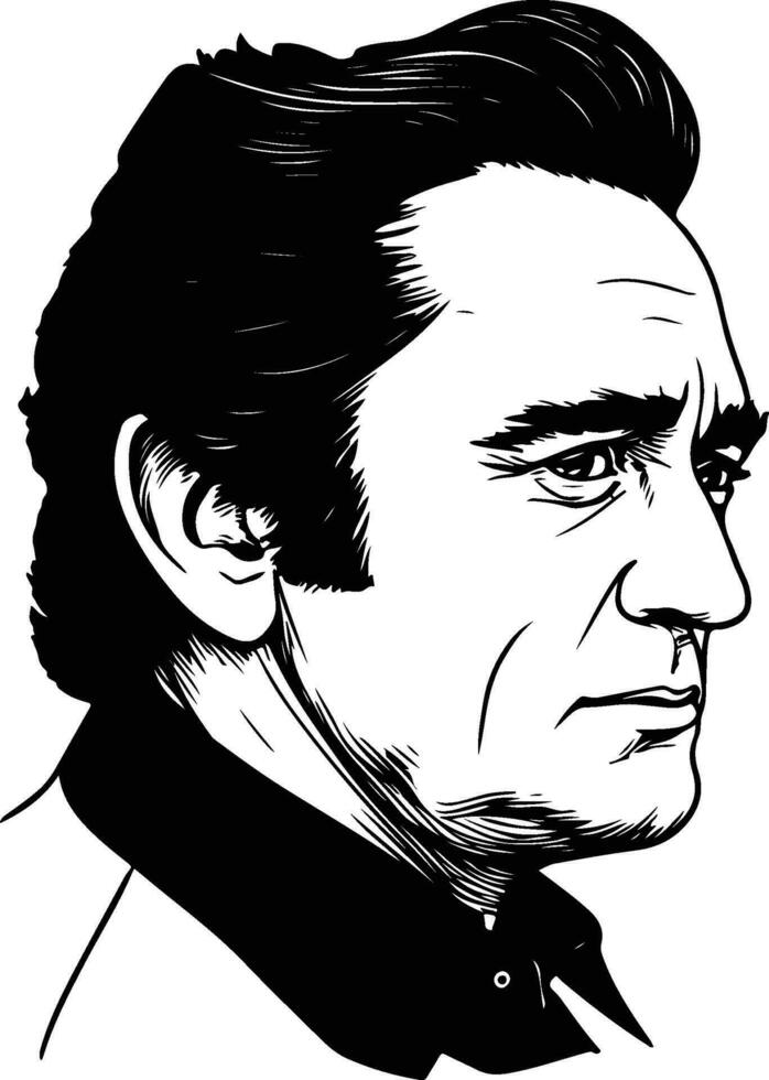 Johnny Cash illustration vector