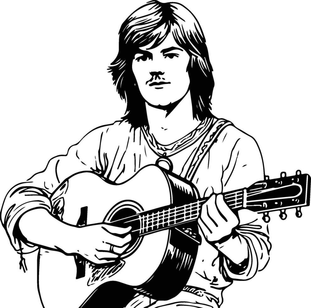 Gram Parsons illustration vector