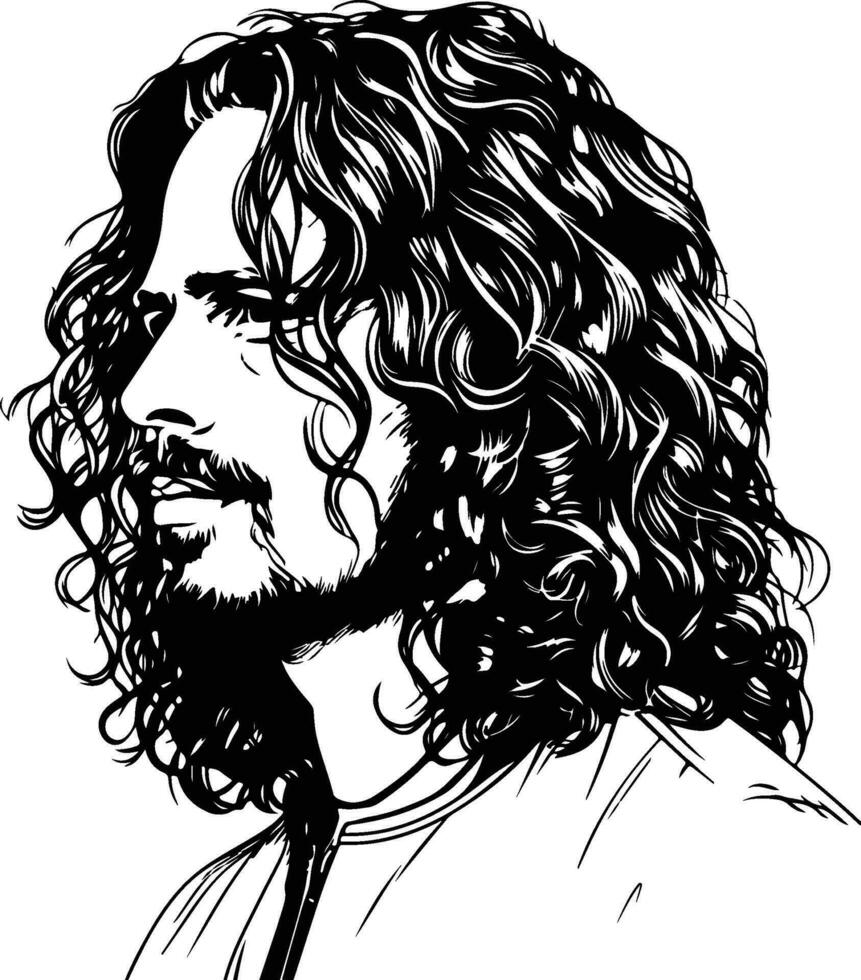 Chris Cornell, Soundgarden, Audioslave illustration vector