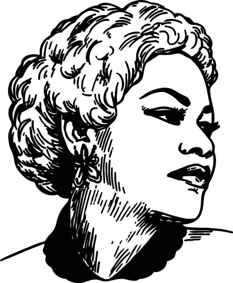 Etta James illustration vector