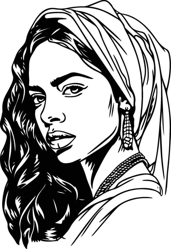 Aaliyah vector illustration