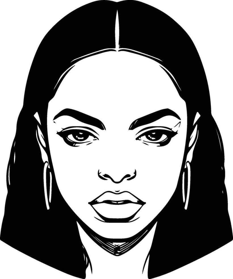 Aaliyah vector illustration