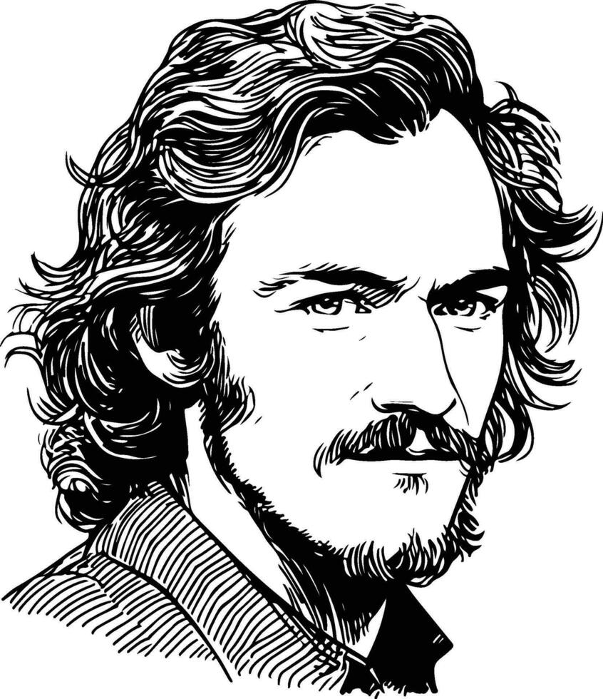 Gordon Lightfoot illustration vector