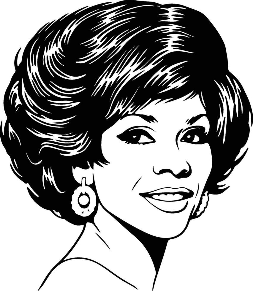 Shirley Bassey illustration vector