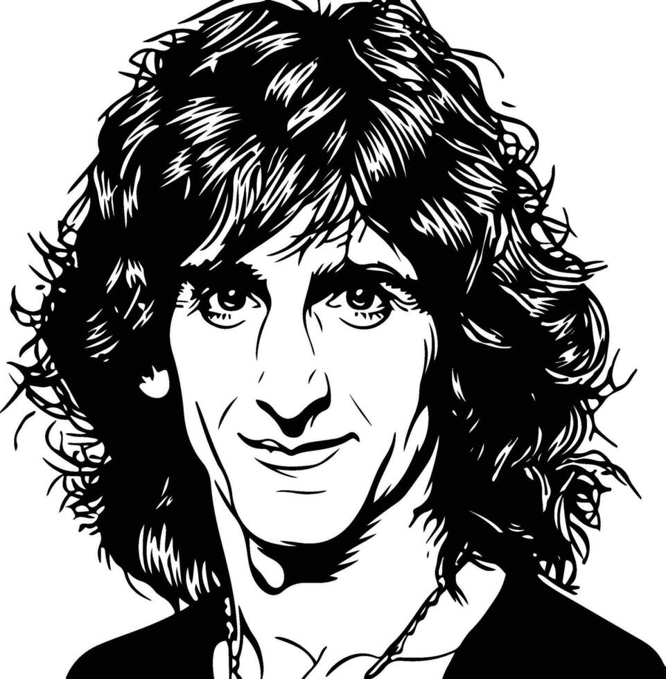 bon Scott ilustración vector