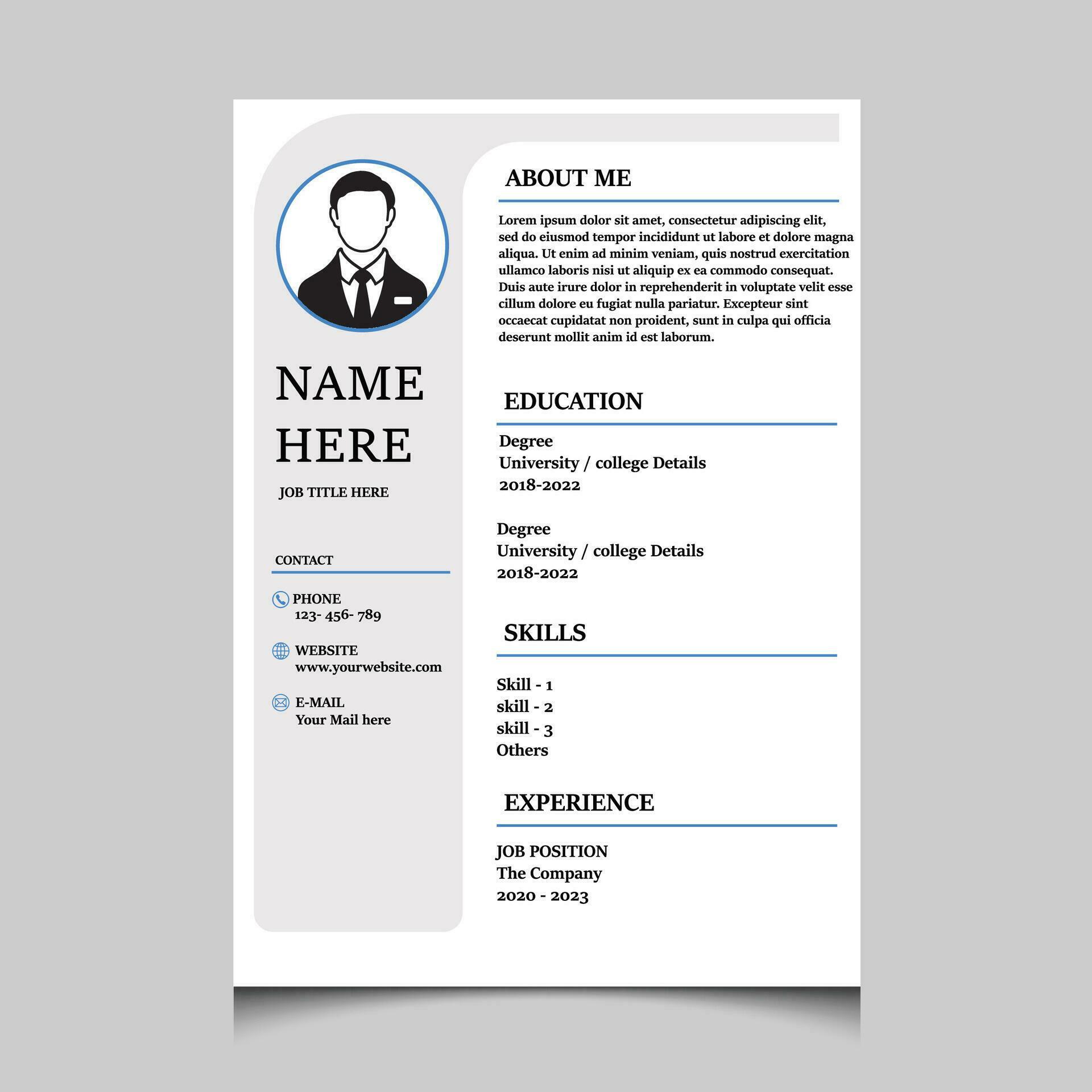 Professional Curriculum Vitae Template Database Vrogue co