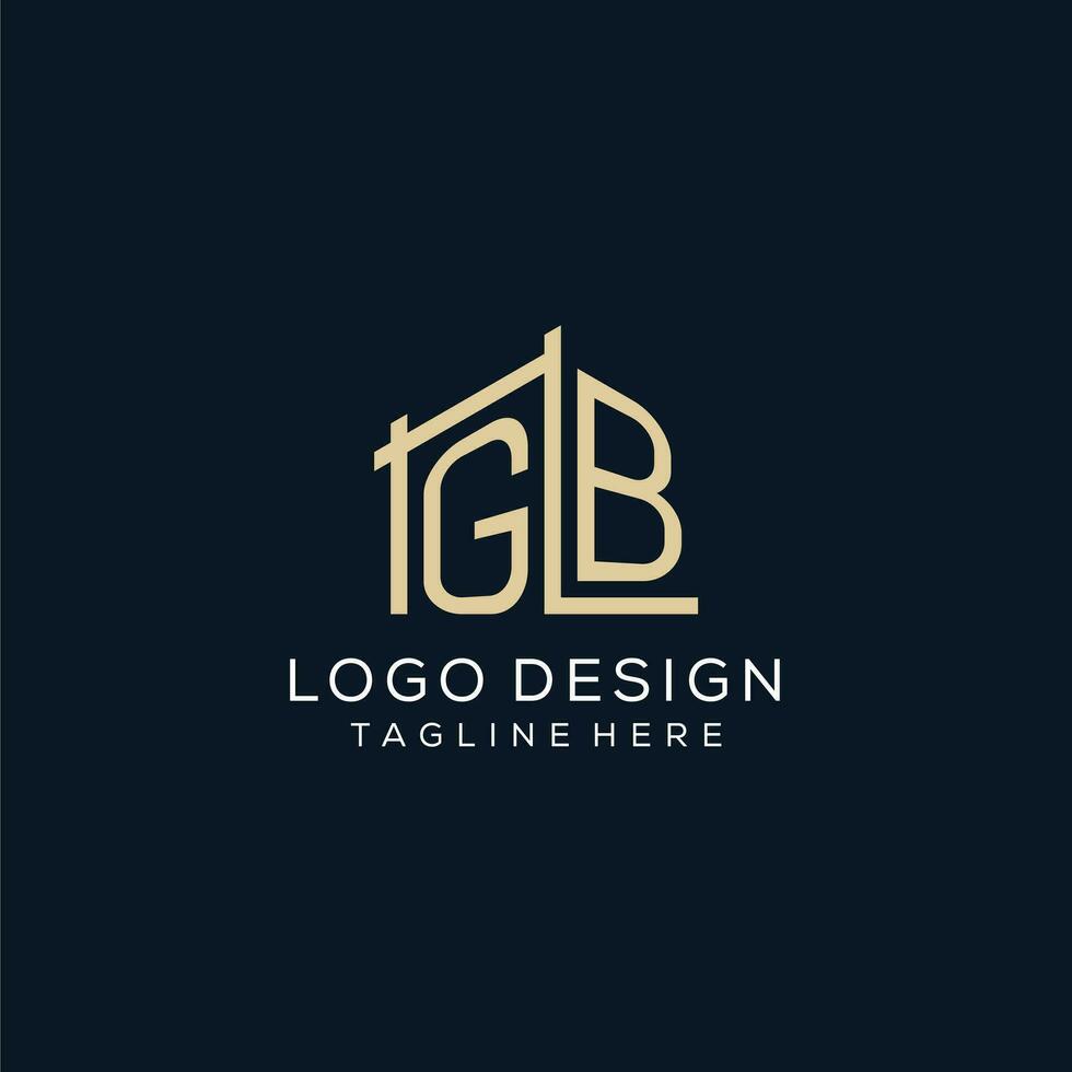 inicial gb logo, limpiar y moderno arquitectónico y construcción logo diseño vector