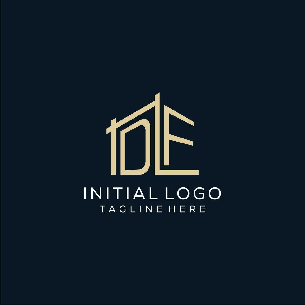 Initial DF logo, clean and modern architectural and construction logo design vector