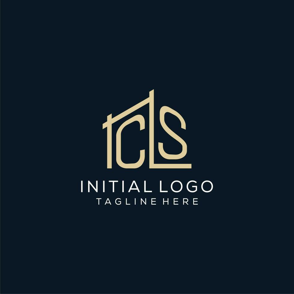 Initial CS logo, clean and modern architectural and construction logo design vector