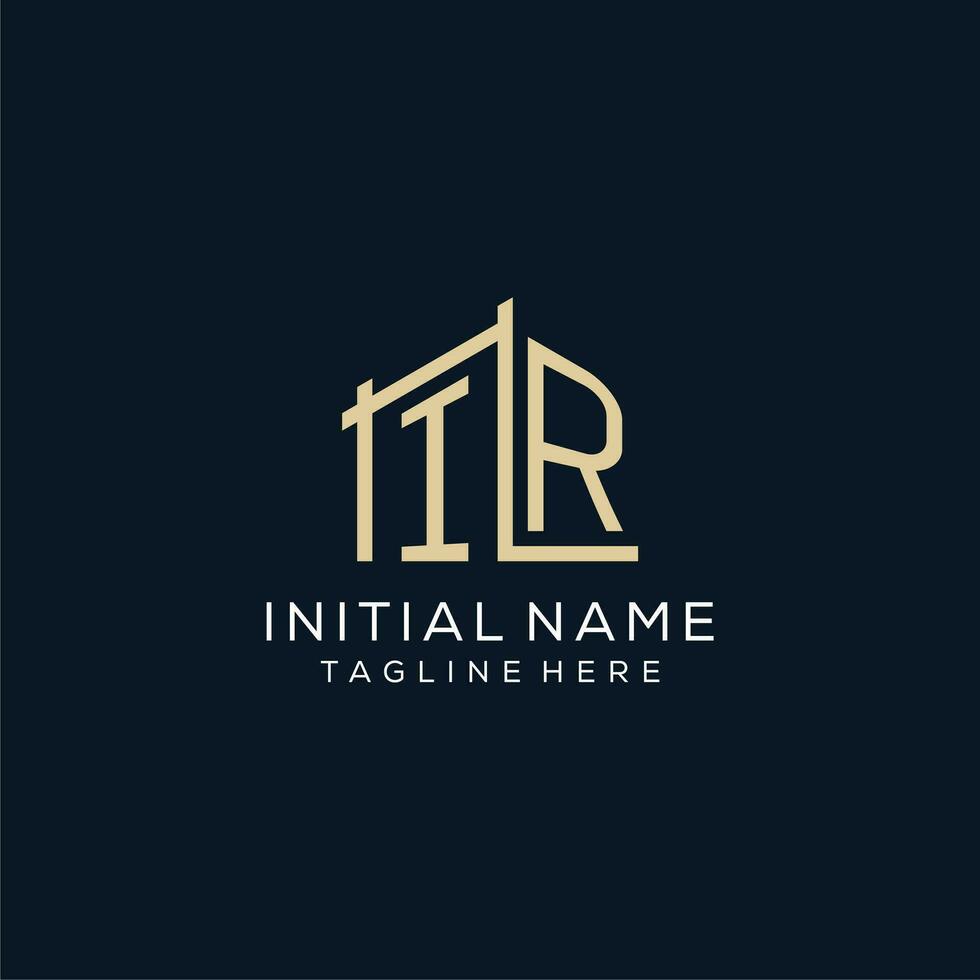 inicial ir logo, limpiar y moderno arquitectónico y construcción logo diseño vector