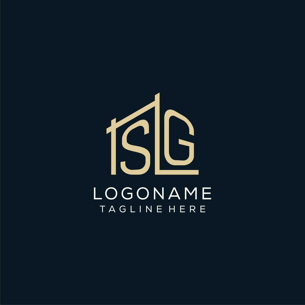 Initial SG logo, clean and modern architectural and construction logo design vector