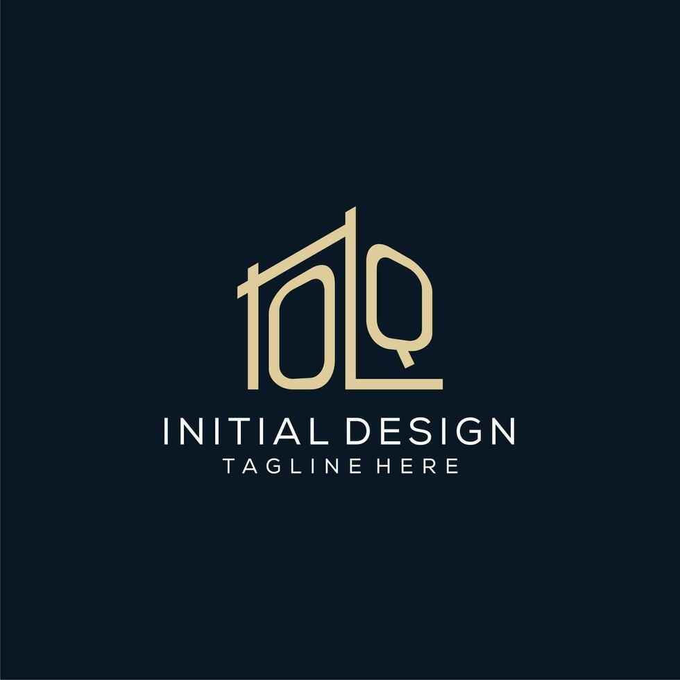 inicial oq logo, limpiar y moderno arquitectónico y construcción logo diseño vector