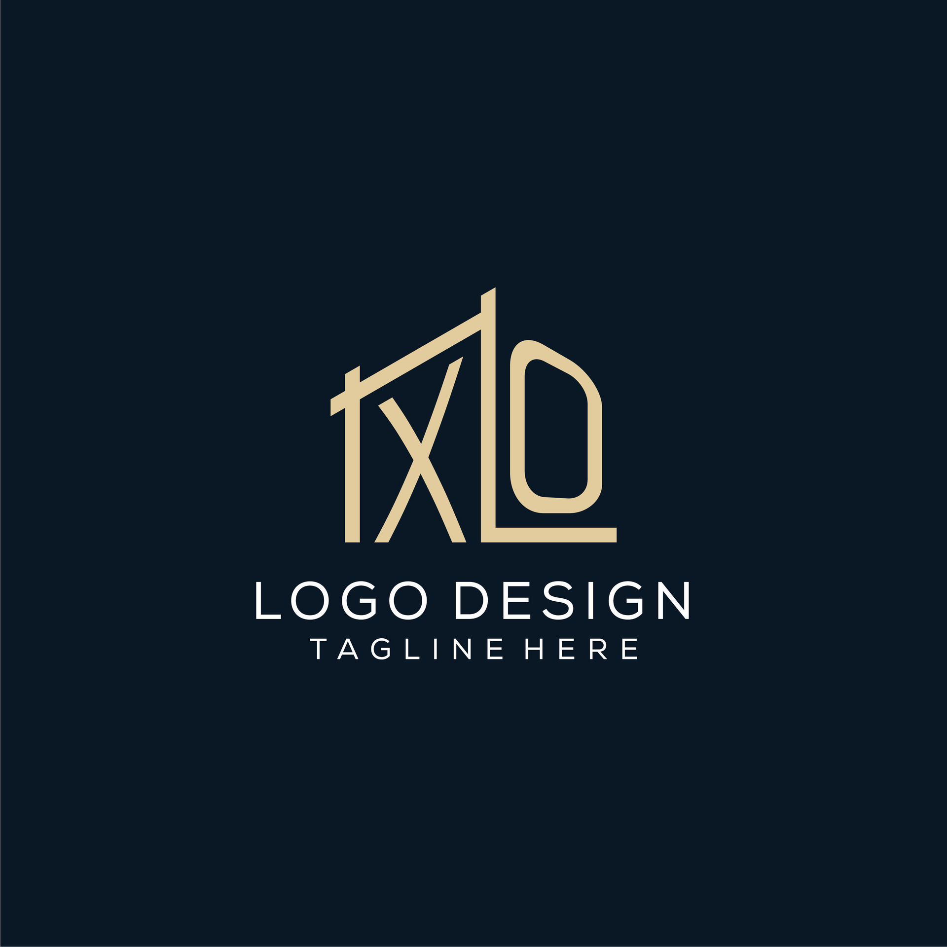 Initial XO logo, clean and modern architectural and construction logo