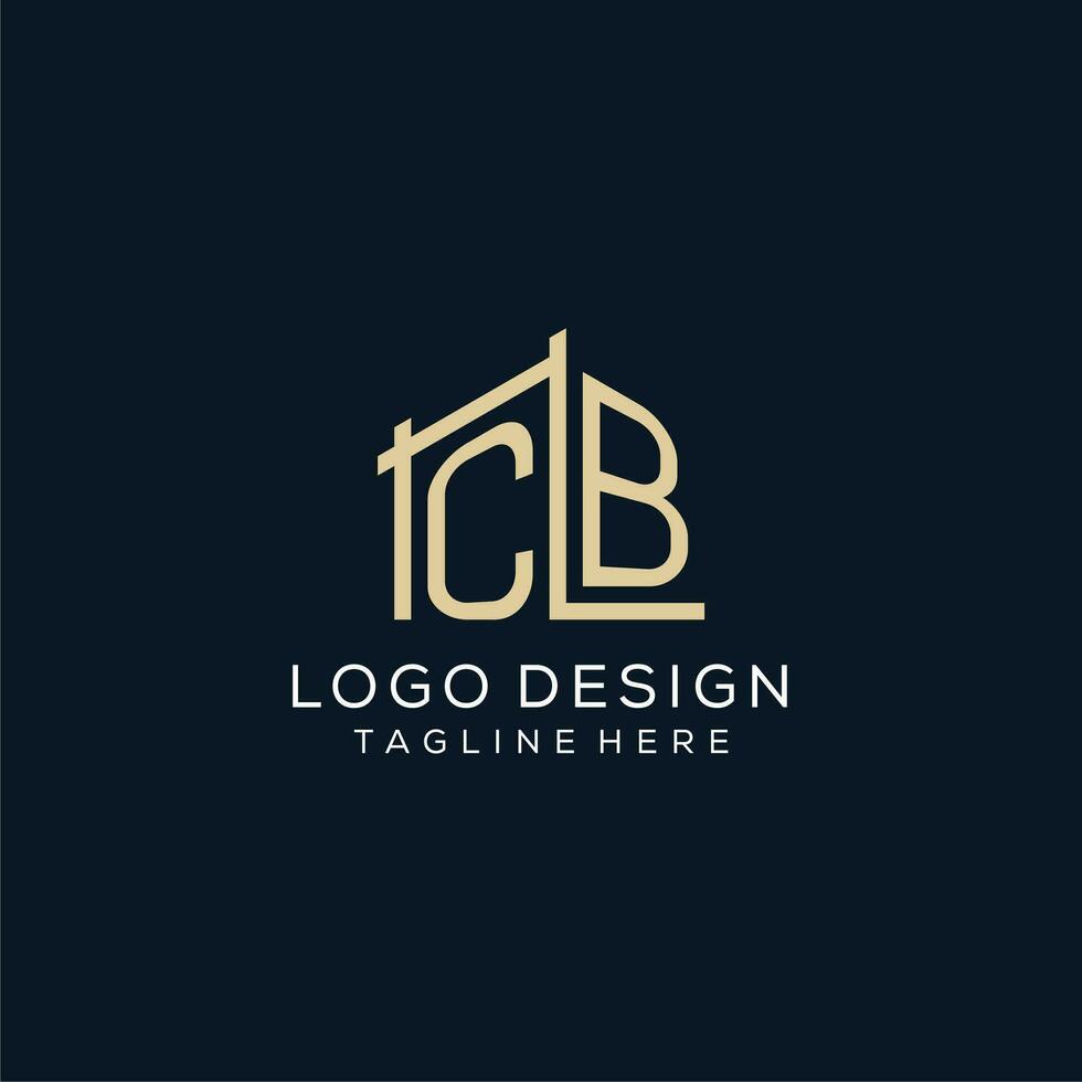 inicial cb logo, limpiar y moderno arquitectónico y construcción logo diseño vector