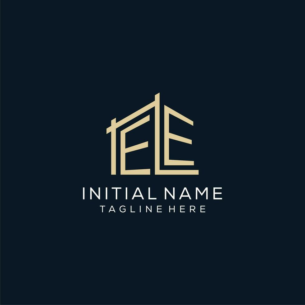 Initial EE logo, clean and modern architectural and construction logo design vector