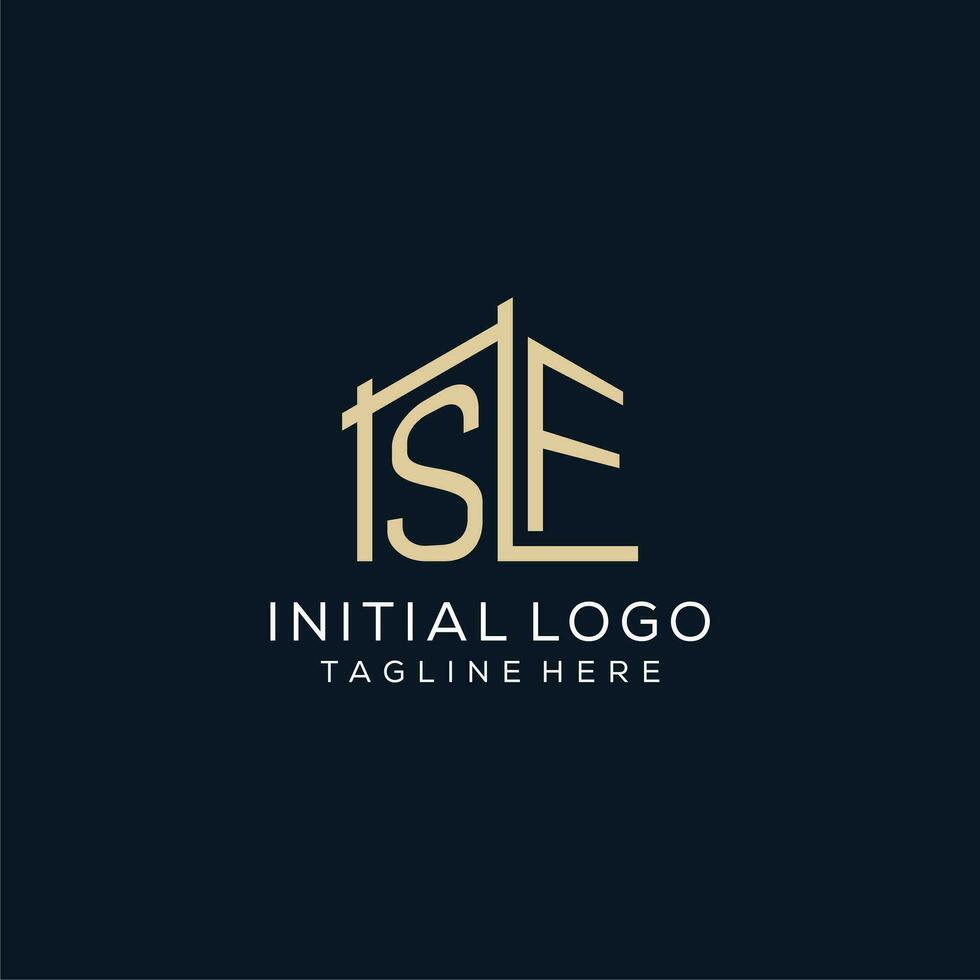 Initial SF logo, clean and modern architectural and construction logo design vector
