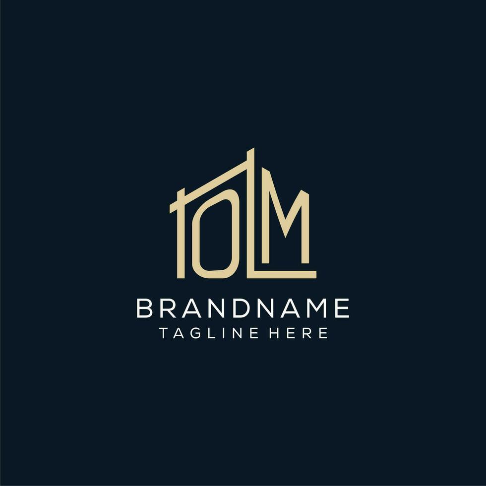inicial om logo, limpiar y moderno arquitectónico y construcción logo diseño vector
