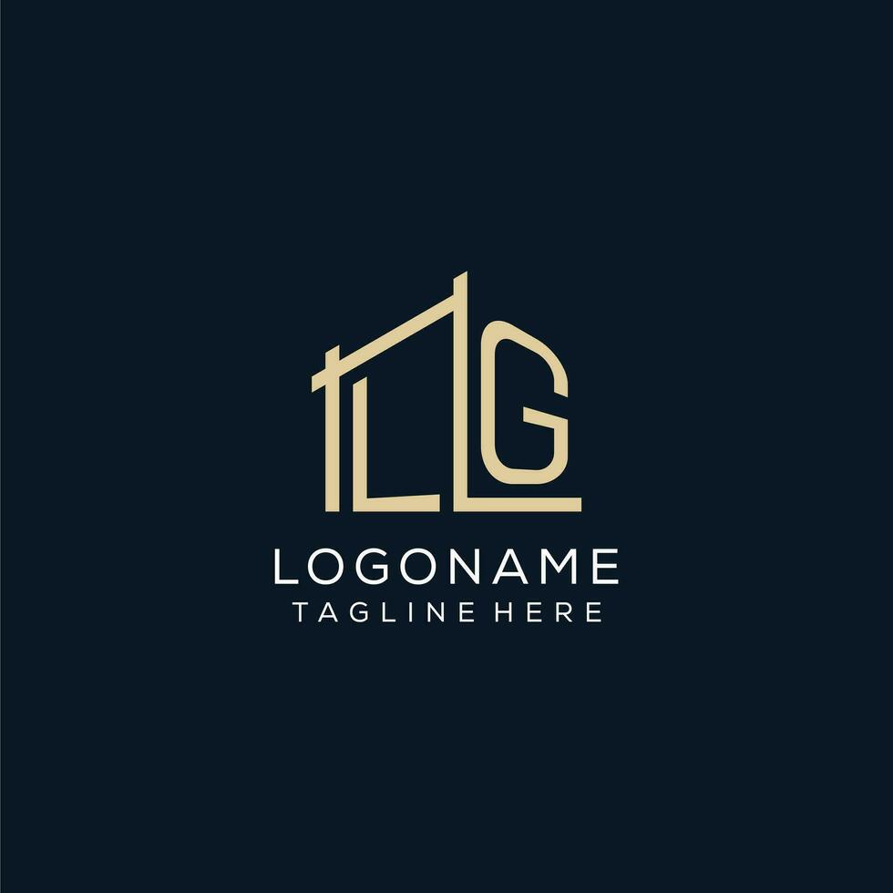 Initial LG logo, clean and modern architectural and construction logo design vector