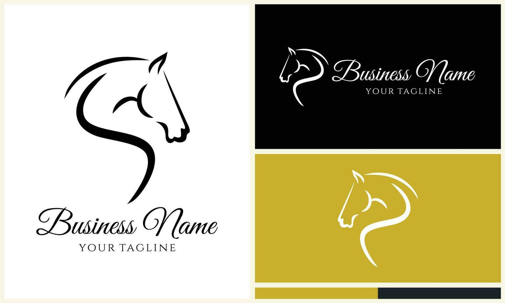 vector beautiful horse logo template