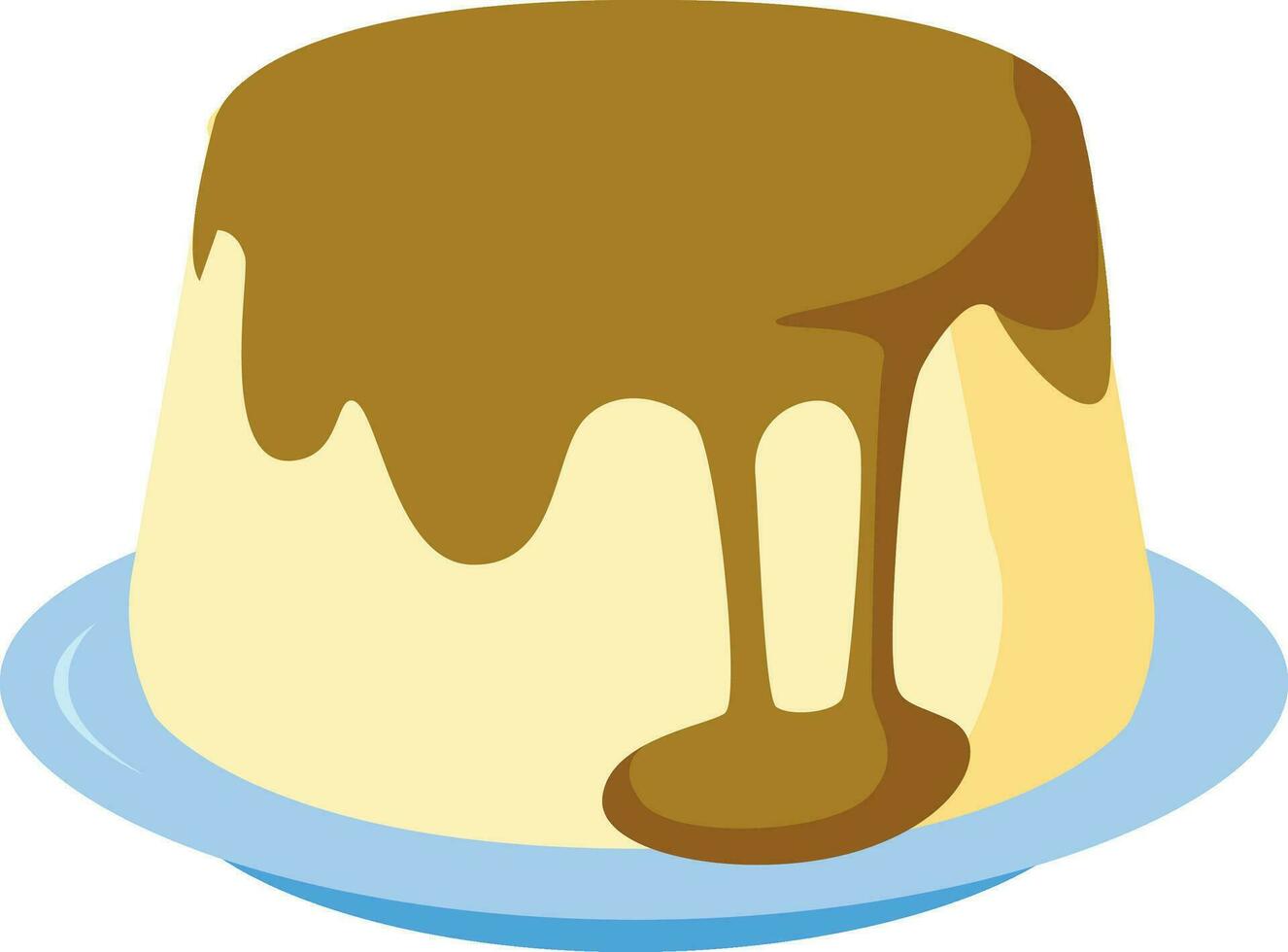 Pudding vector. symbol. pudding logo design. Pudding on plate. vector