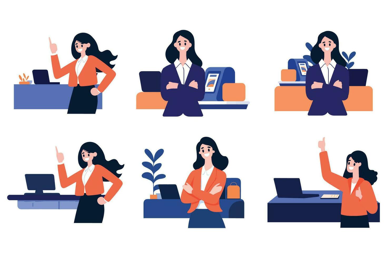 Hand Drawn Businessman or office worker character with laptop in flat style vector