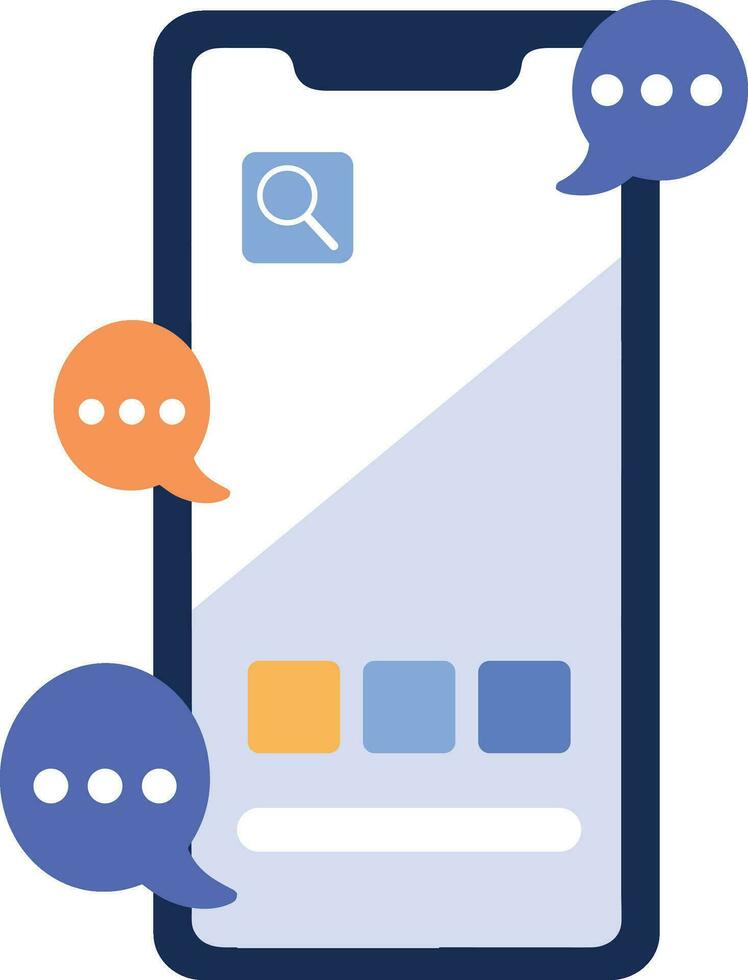 teléfono inteligente concepto en ux ui plano estilo vector
