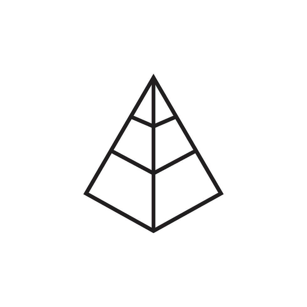 pyramid icon vector