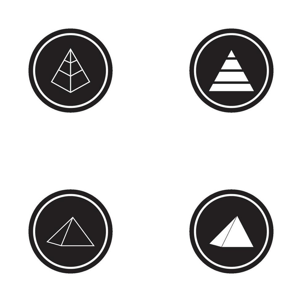 pyramid icon vector