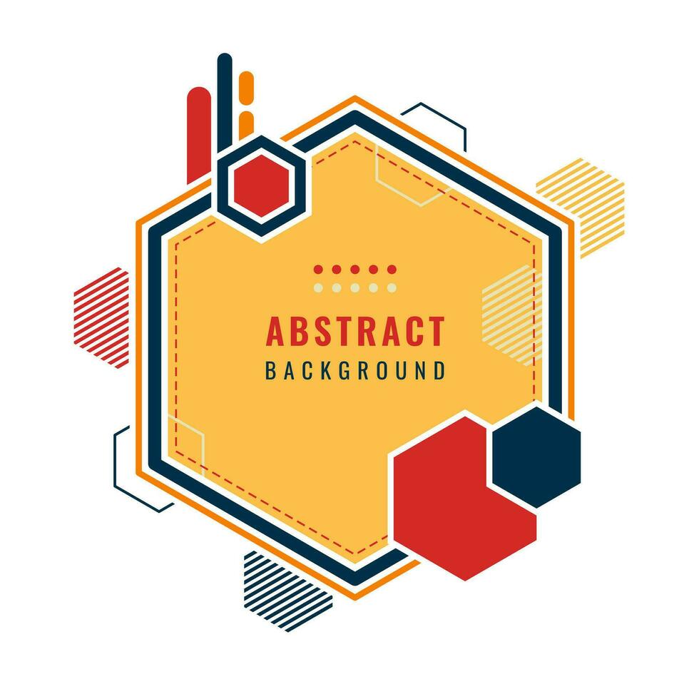 Abstract Hexagonal Flat Design Background vector