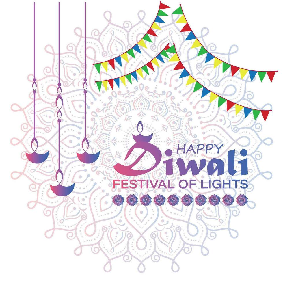 contento Día de la Independencia, festival de luces, papel gráfico de indio rangoli, dorado luces, vistoso decorativo fondo, azul magenta antecedentes vector