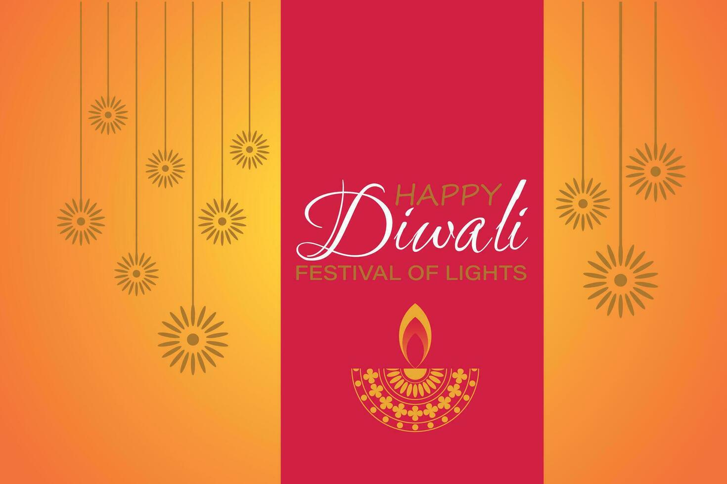 Happy Diwali, festival of lights, Paper Graphic of Indian Rangoli, golden lights, colorful decorative background, Blue magenta background vector