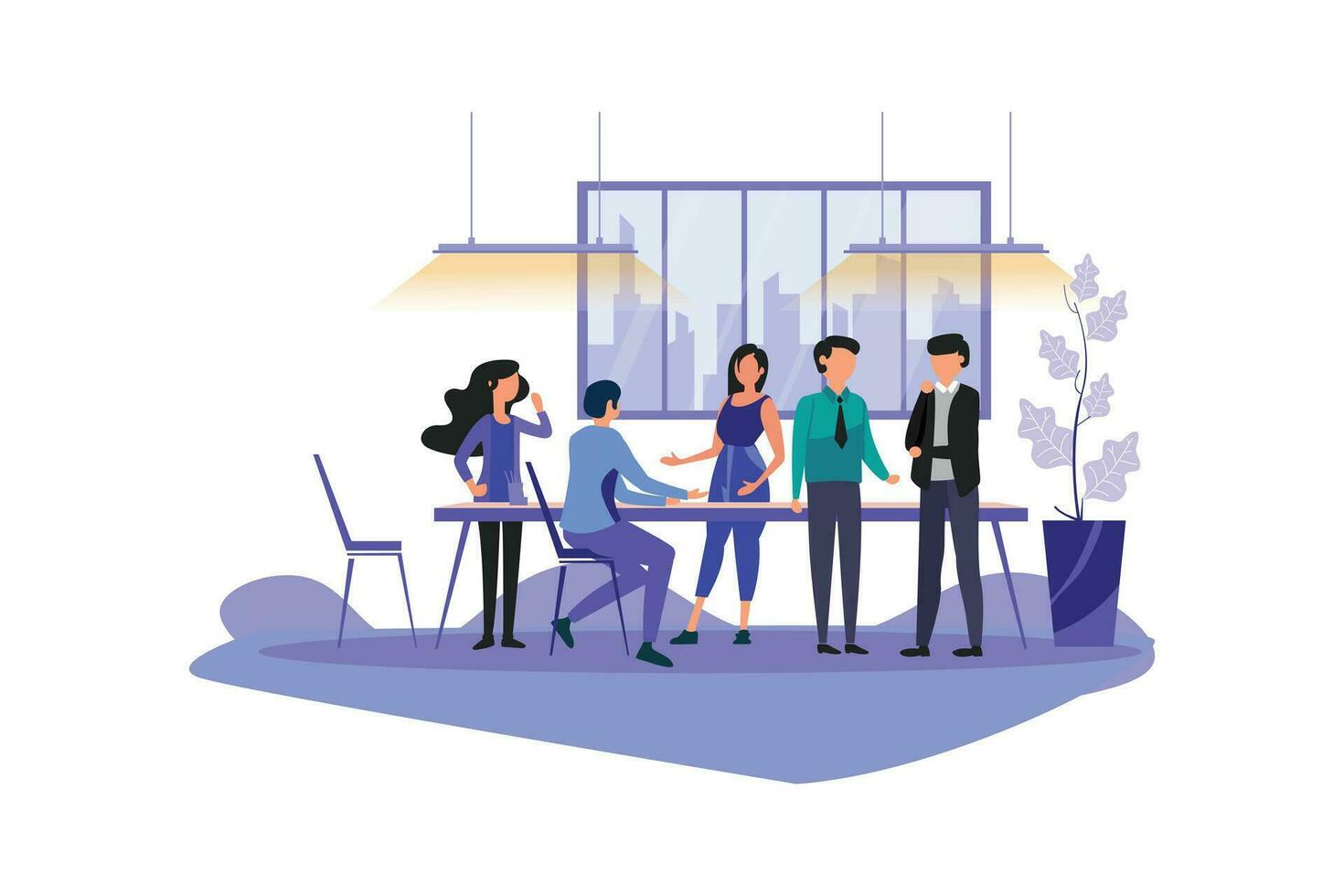 Work Discussions Office Worker vector