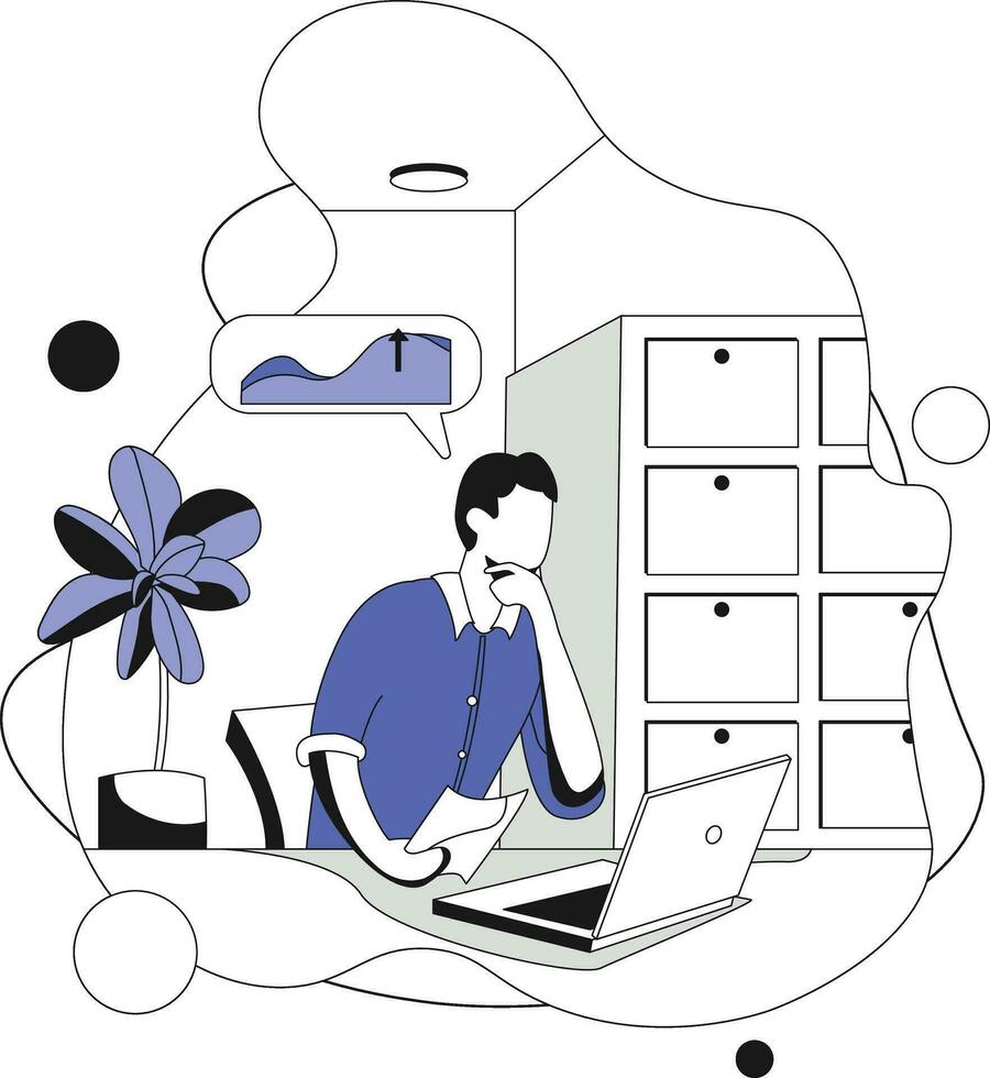 Research and development, Flat vector illustration