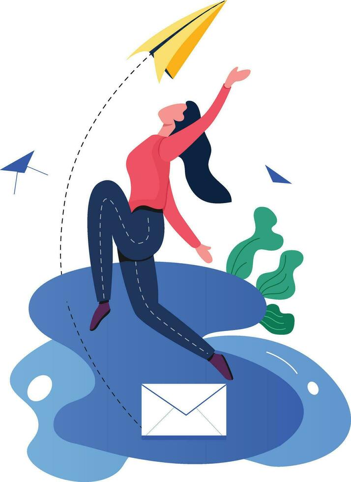 Comments on growth, Business Marketing illustrations vector