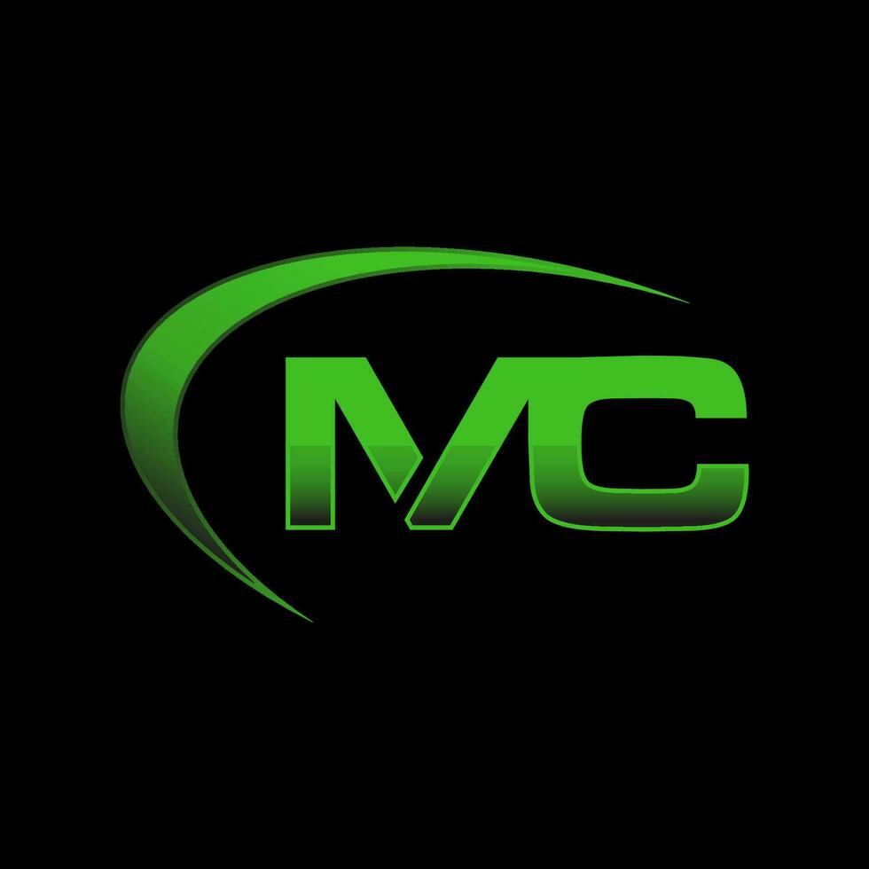 Initial Letter MC sport monogram vector design