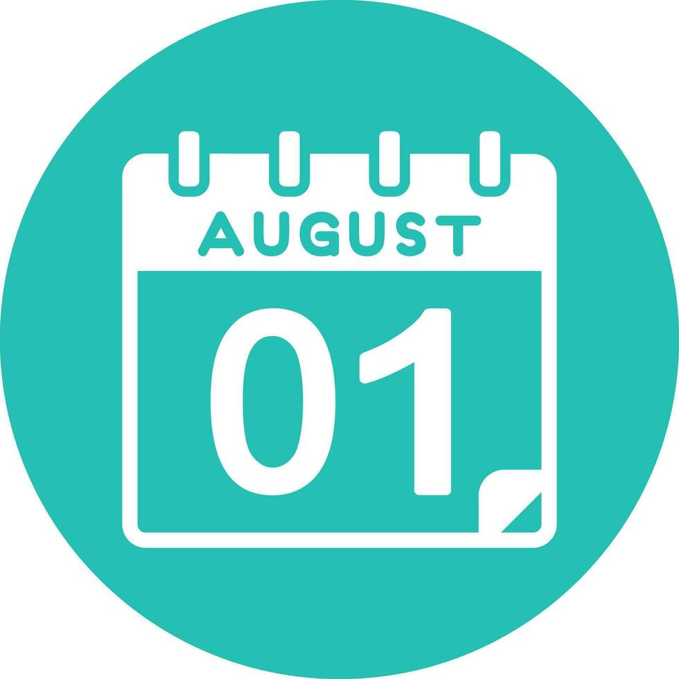 1 August Vector Icon
