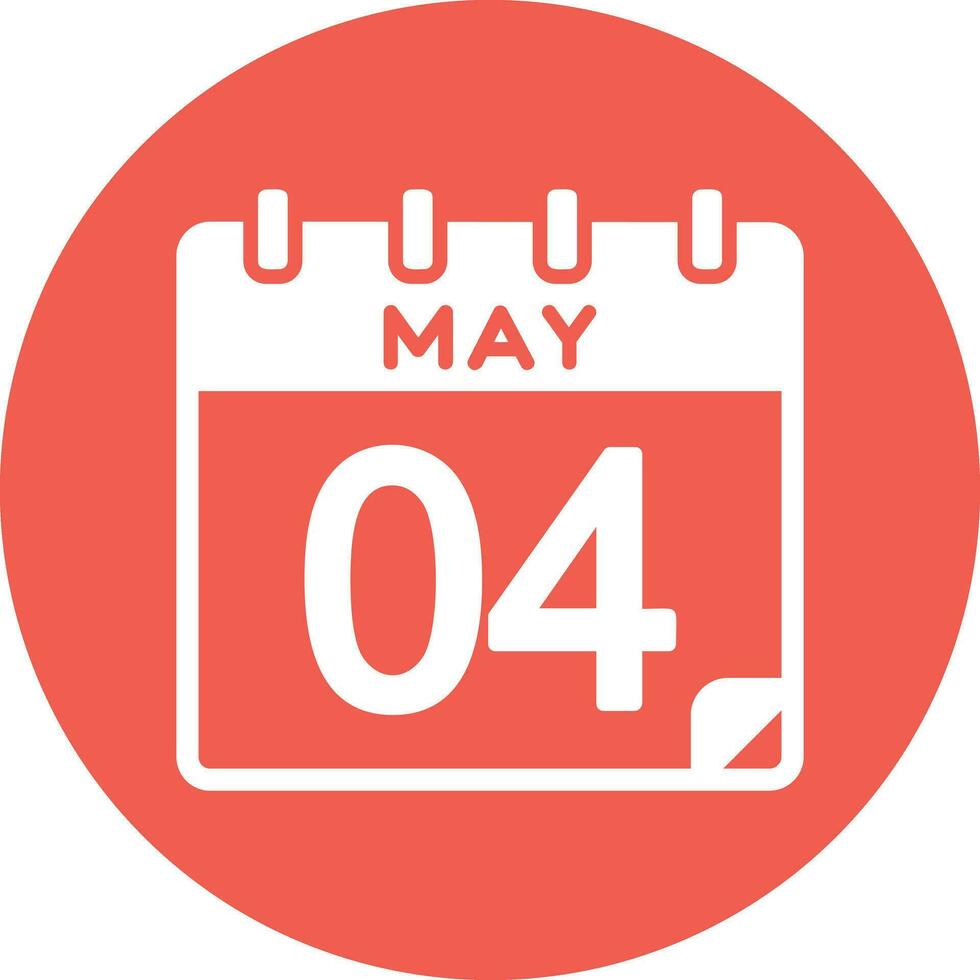 4 May Vector Icon