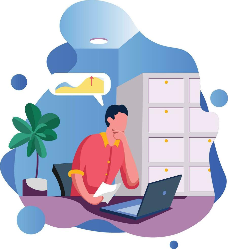 Research and development, Flat vector illustration