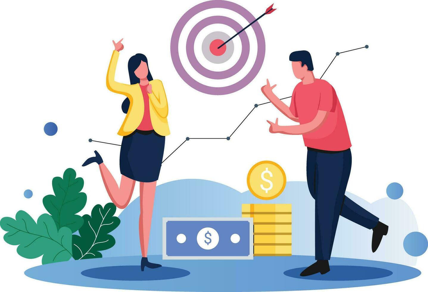 goals, Flat vector illustration 32470565 Vector Art at