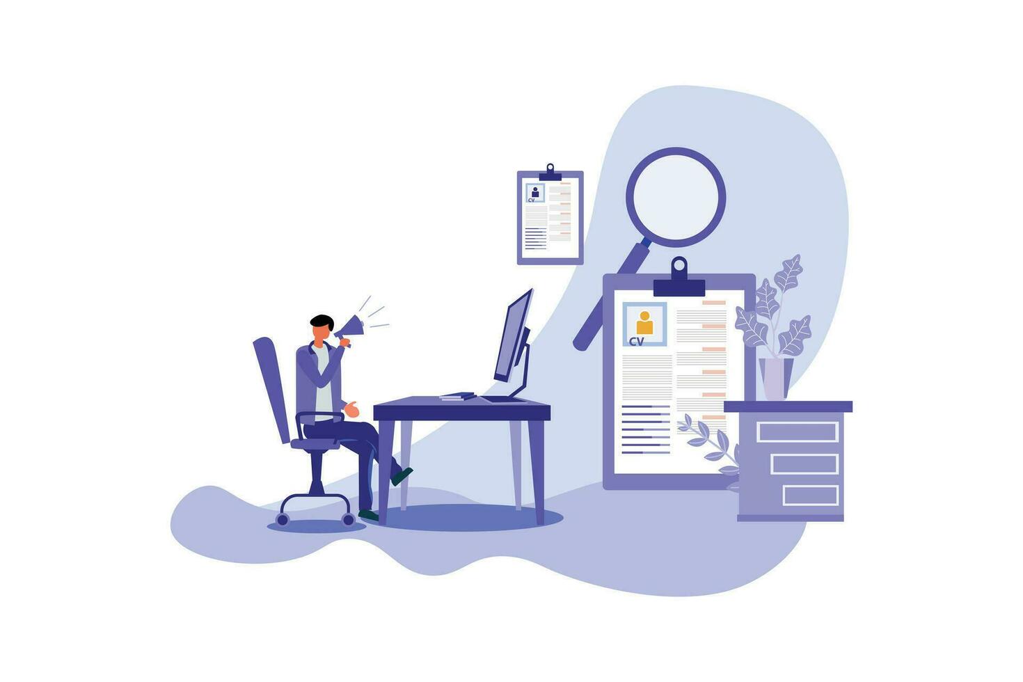 Recruitment Office Work vector